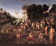 COSTA, Lorenzo Court of Isabella d'EsteCourt of Isabella d Este oil painting
